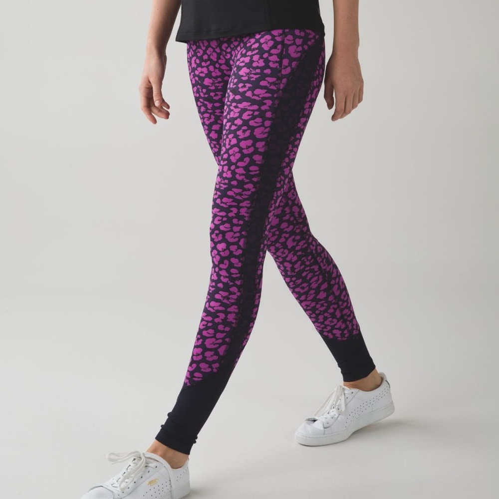 🪗lululemon athletica Leggings Drop it like it’s hot cherry cheetah violet (8).. - Picture 2 of 11